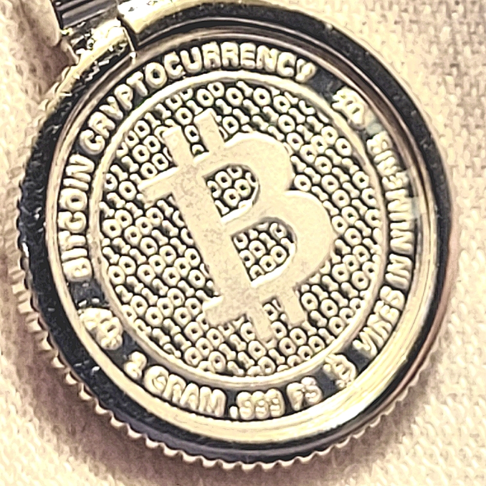 💲Fine Silver Pendant (1g) Bitcoin Specialty Round Crypto Reversible Jewelry 🔥 - Picture 6 of 6